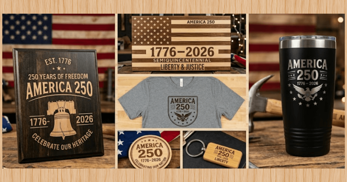 america 250 laser engraving project ideas