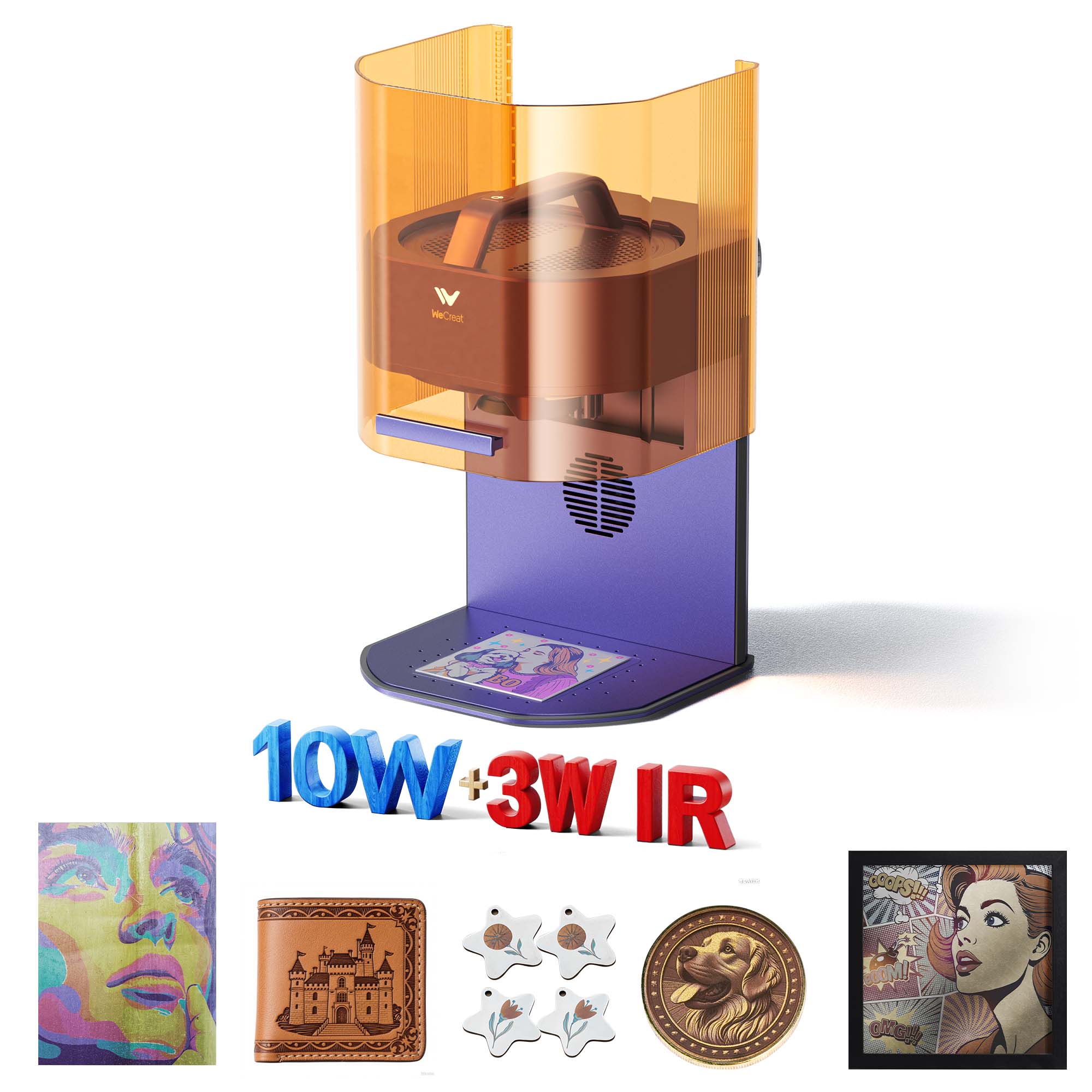 WeCreat Lumos 3W IR & 10W Diode Portable Laser Engraver