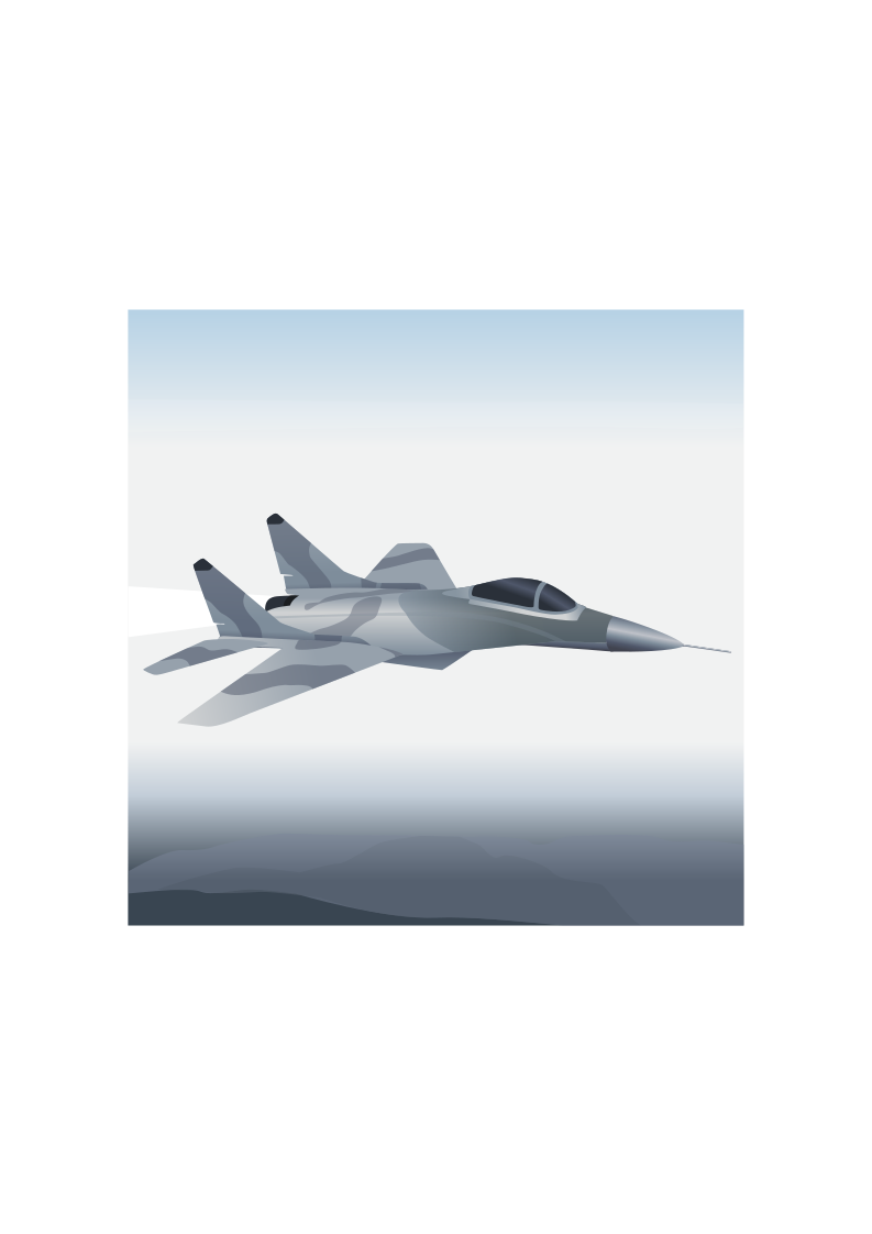 Vector illustration Military aircraft