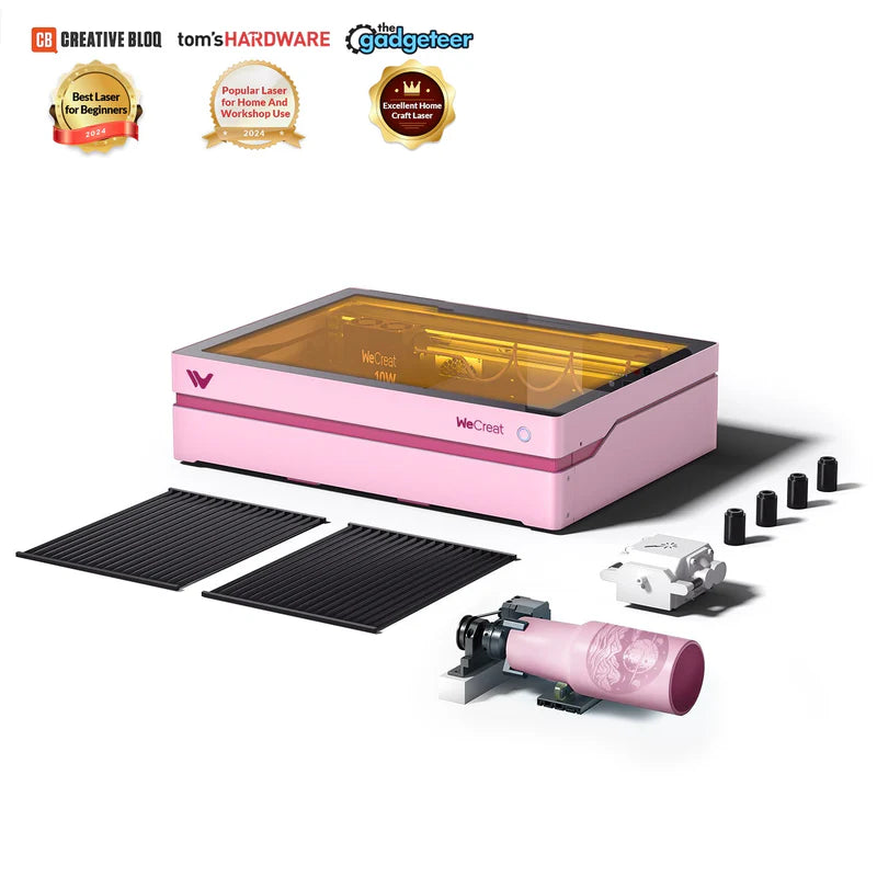 refurbished wecreat vista 10w laser engraver pink