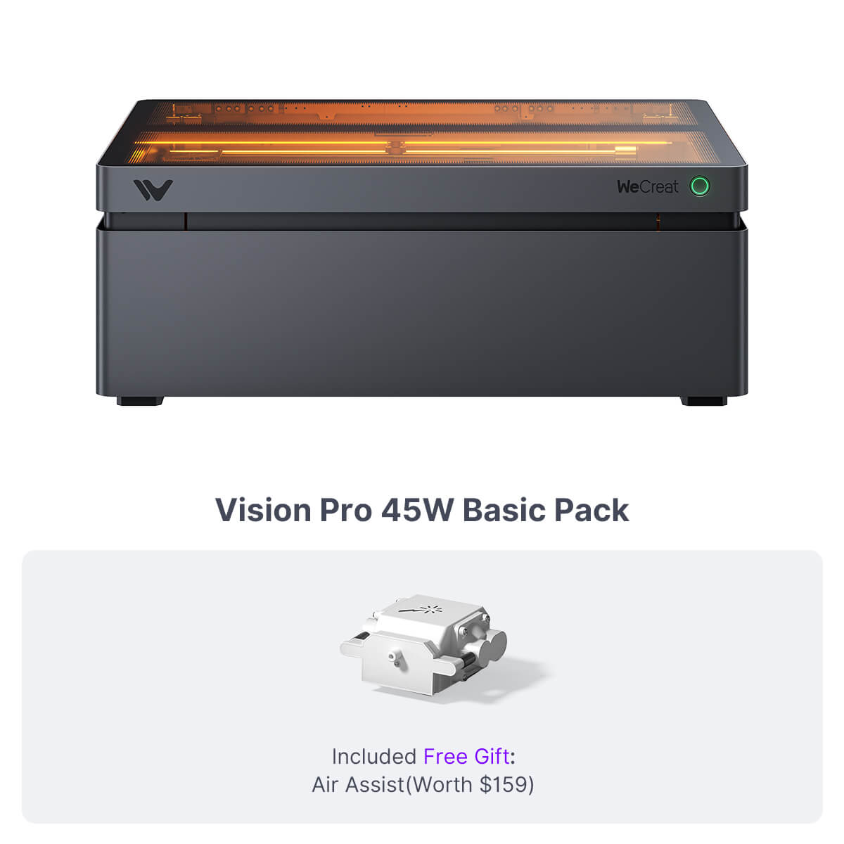 WeCreat Vision Pro 45W Diode Laser Cutter Engraver