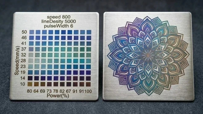 mopa fiber laser color engraving