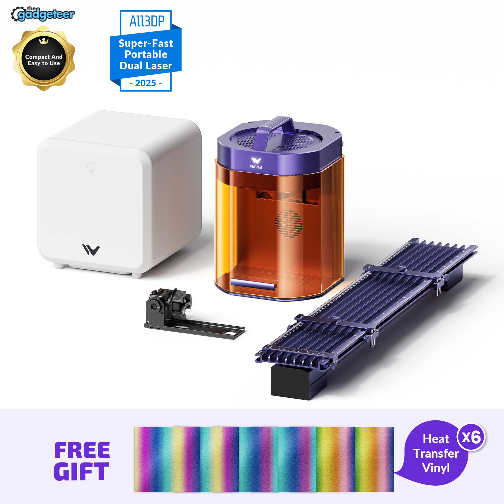 WeCreat Lumos 3W IR & 10W Diode Portable Laser Engraver