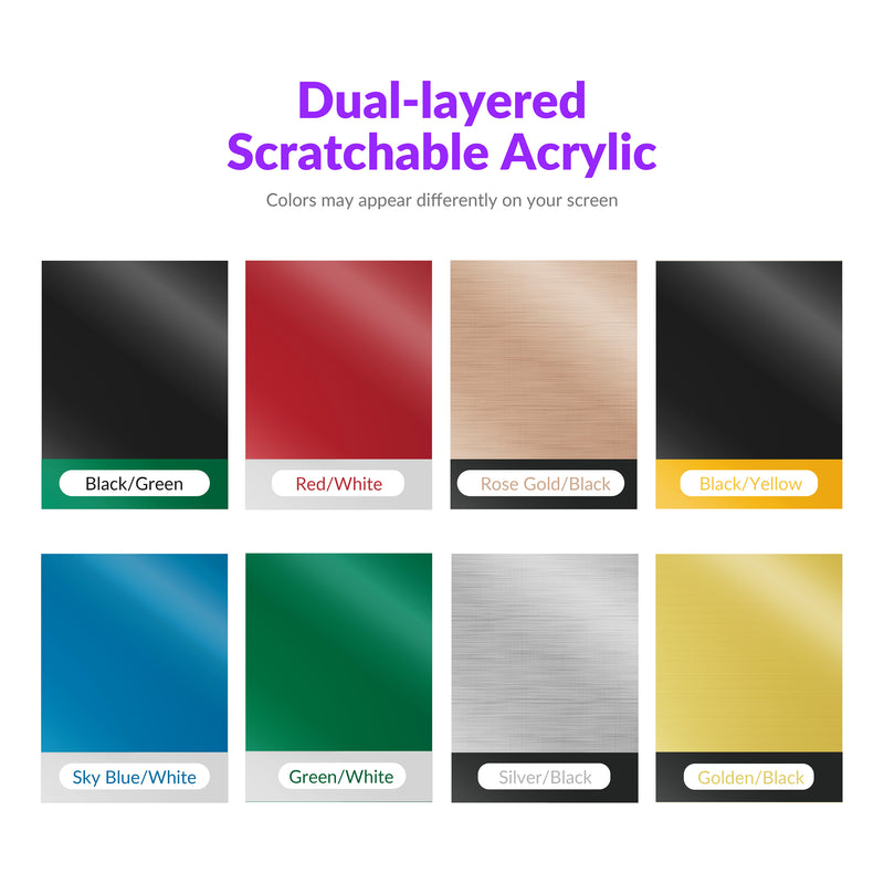 Scratchable Rugs WeCreat Dual-layered Scratchable Acrylic