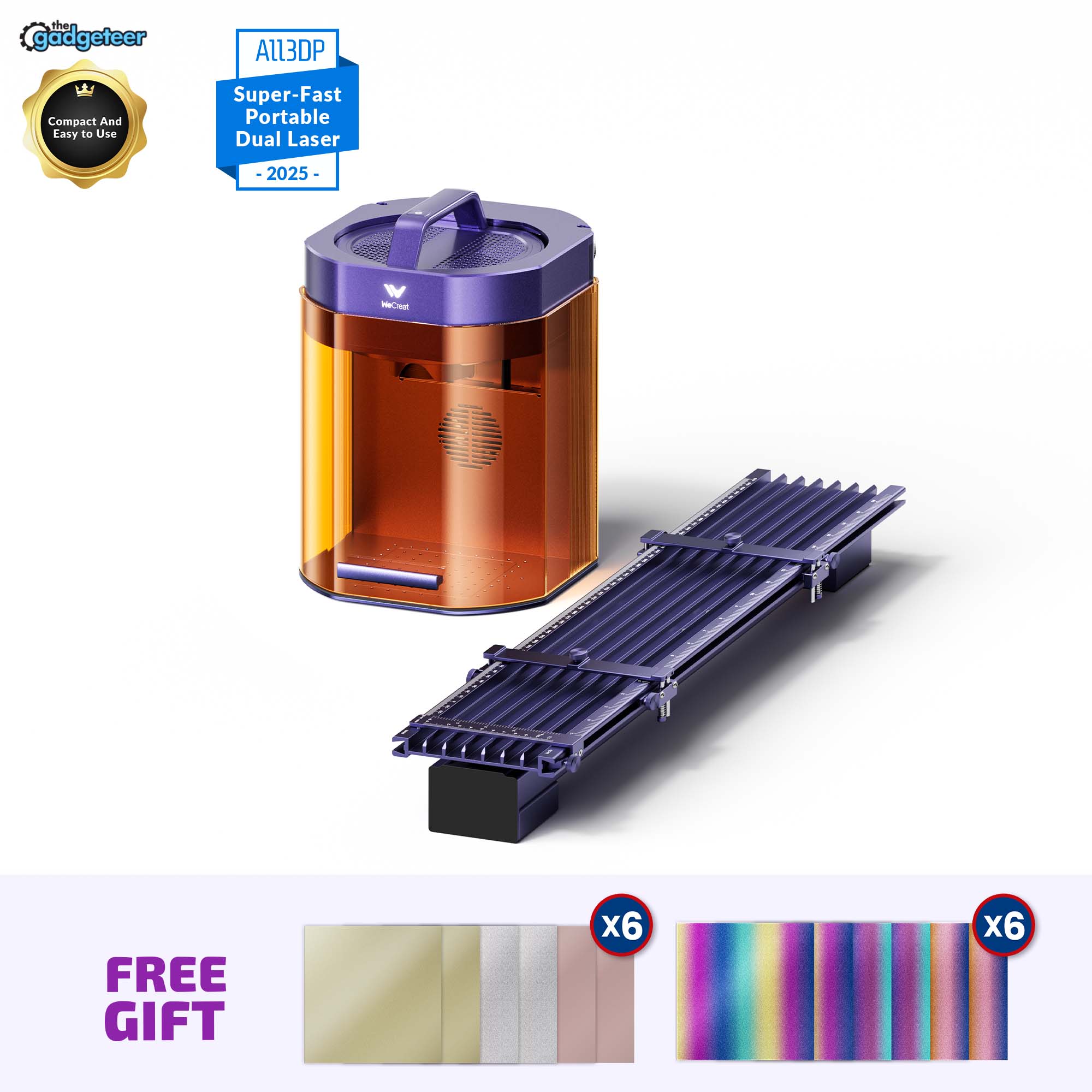 WeCreat Lumos 3W IR & 10W Diode Portable Laser Engraver