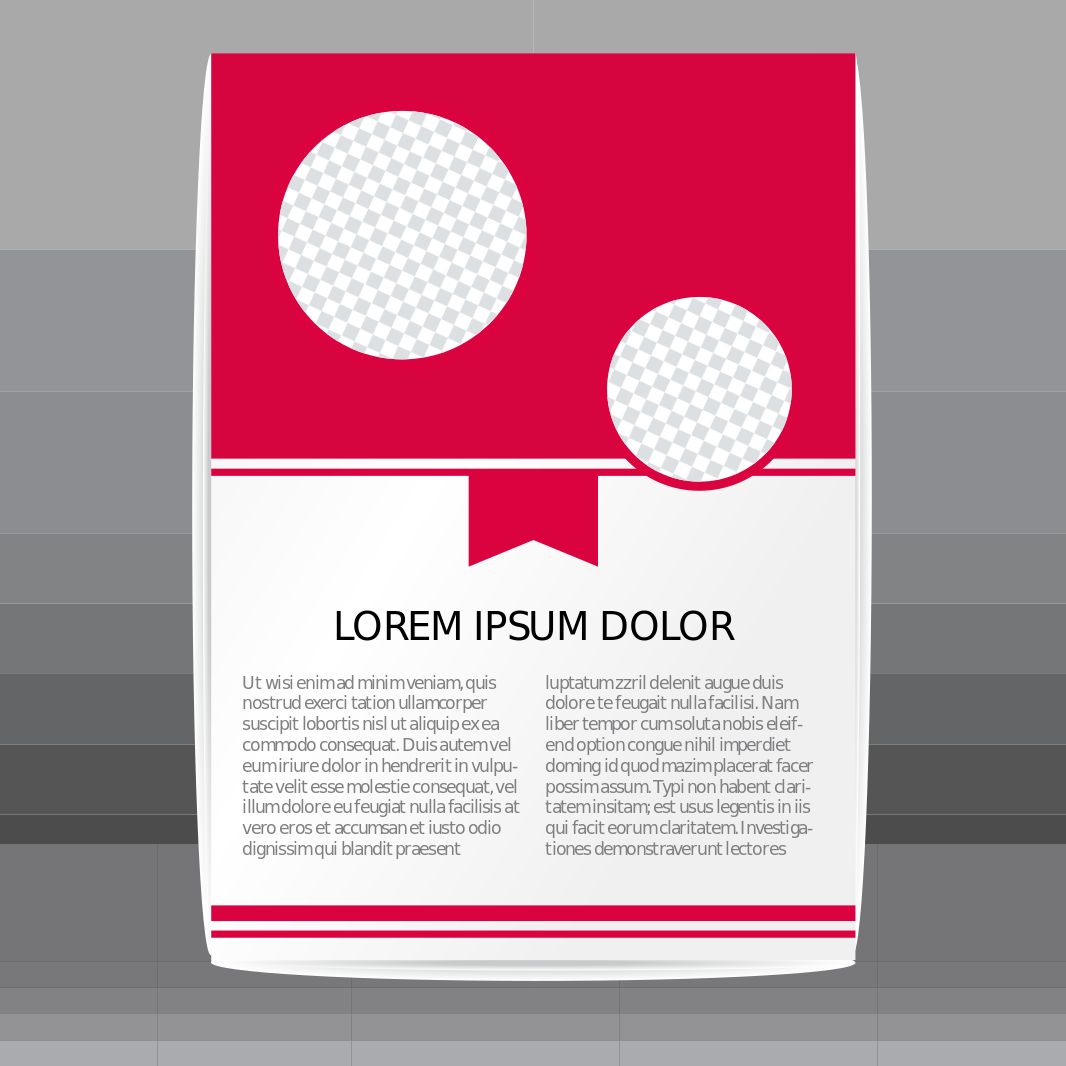Red Flyer Template With Polygonal Background