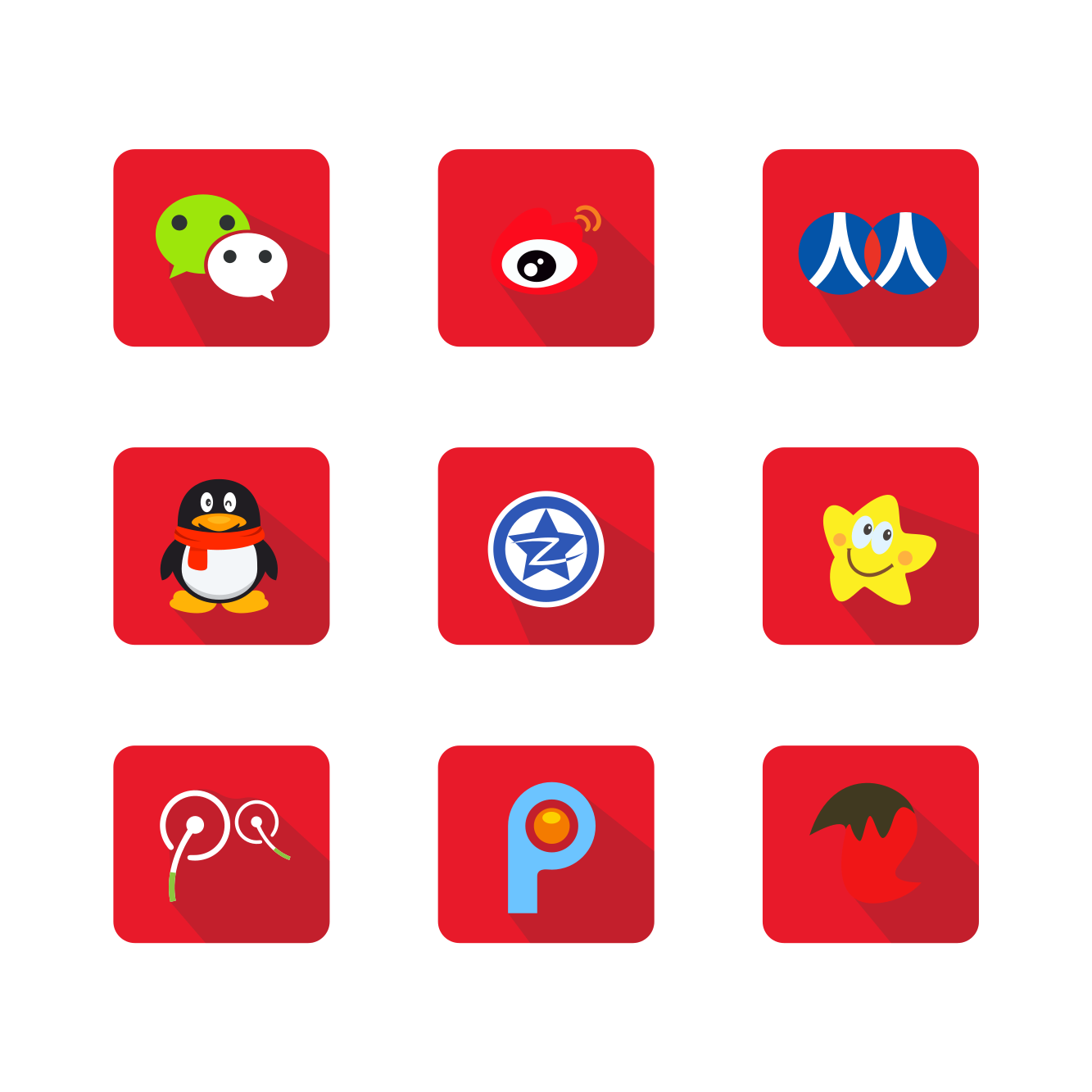 Chinese Social Media Icons