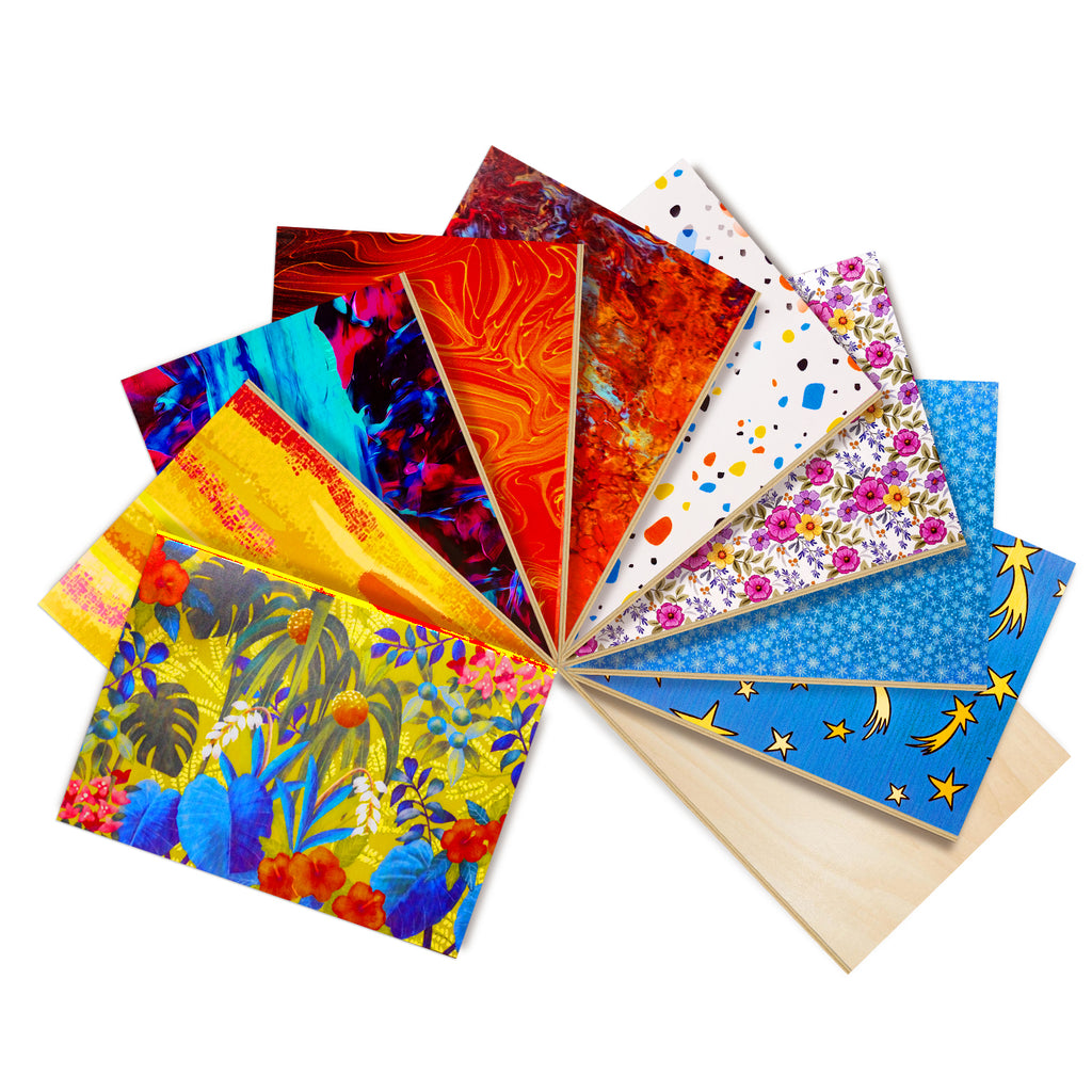 WeCreat Double-Sided UV Printed Patterned Plywood