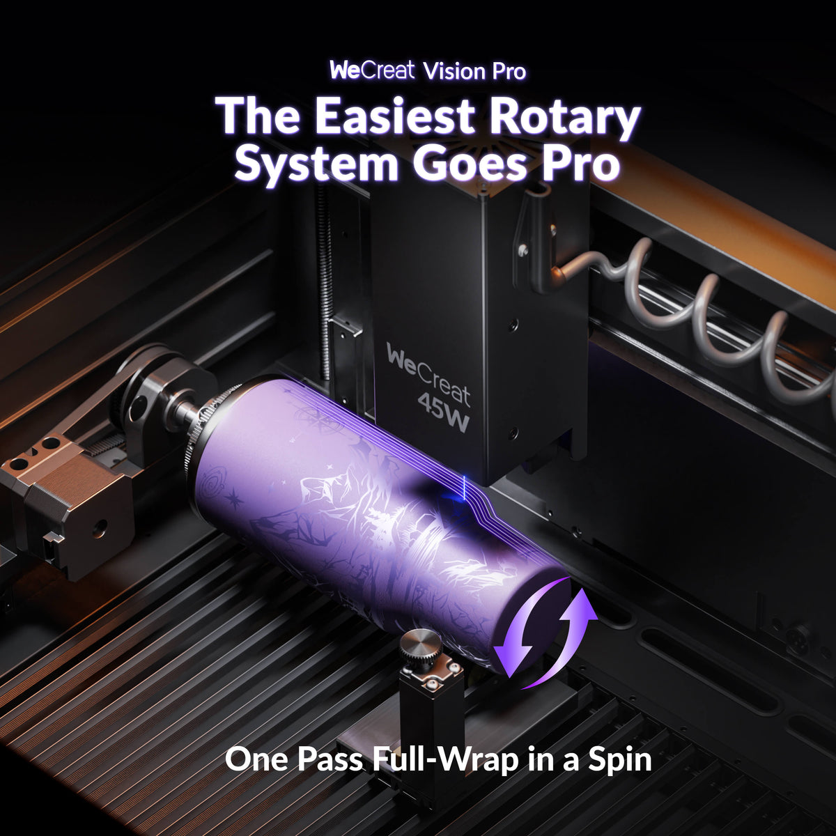 WeCreat Vision Pro – Desktop Laser Cutter with 60W-Equivalent Power for ...