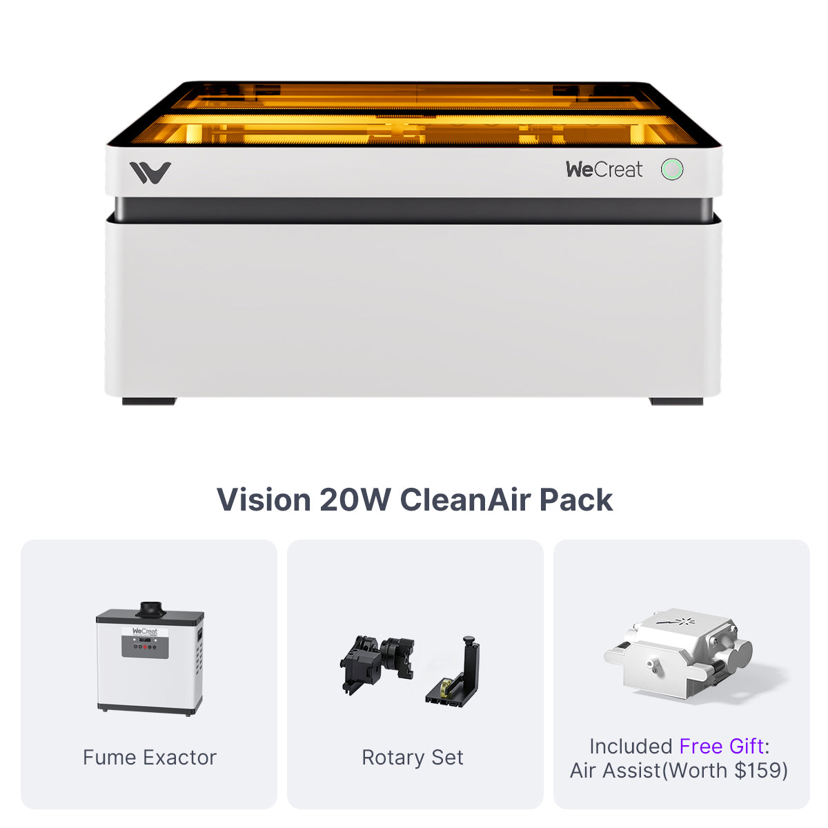 WeCreat Vision 20W Diode Laser Cutter Engraver