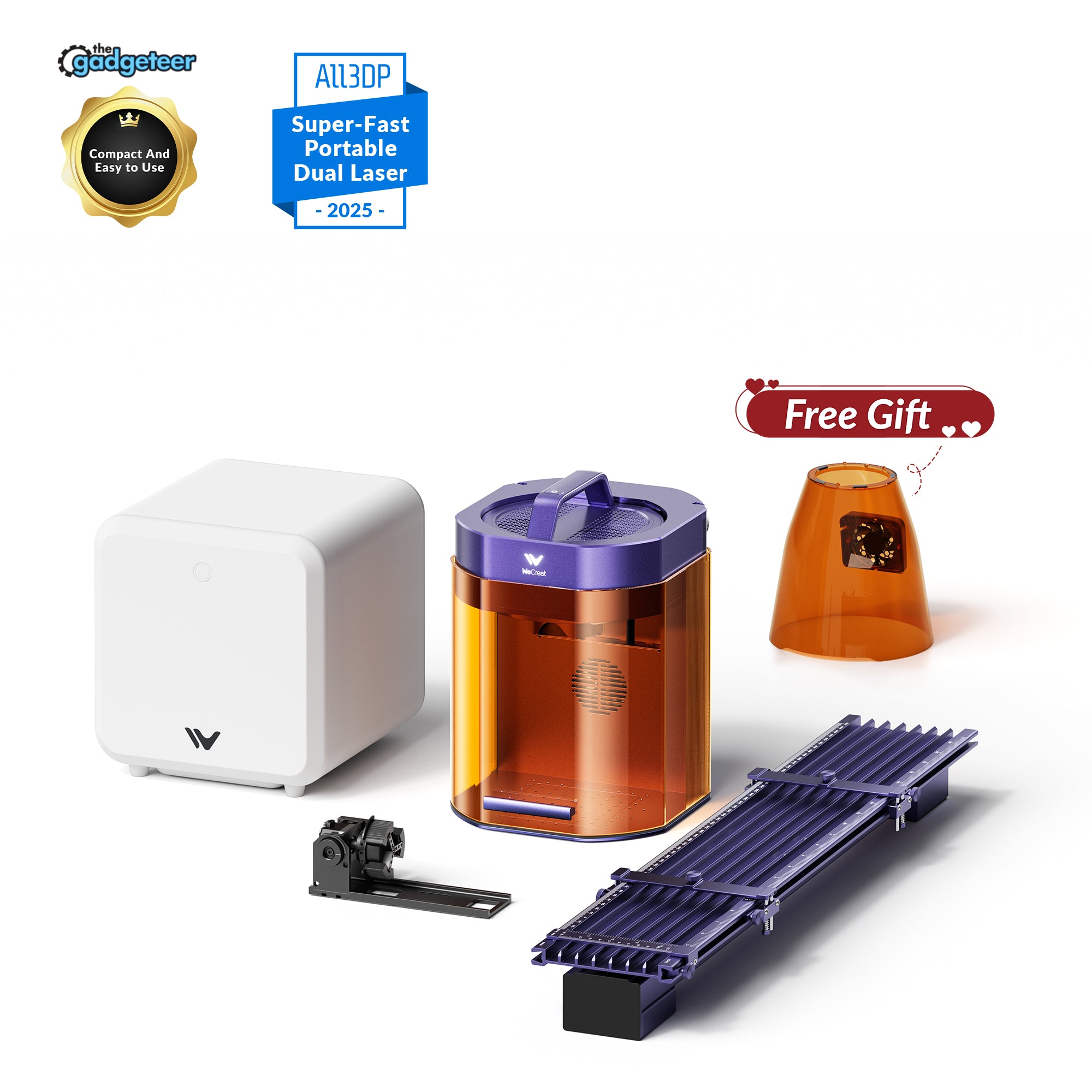 WeCreat Lumos 3W IR & 10W Diode Portable Laser Engraver