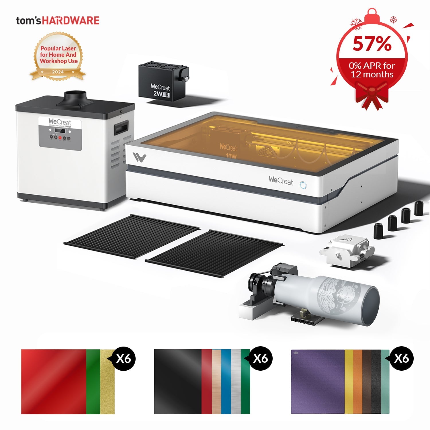 WeCreat Vista FlipLaser Engraver and Laser-Safe Vinyl Cutter