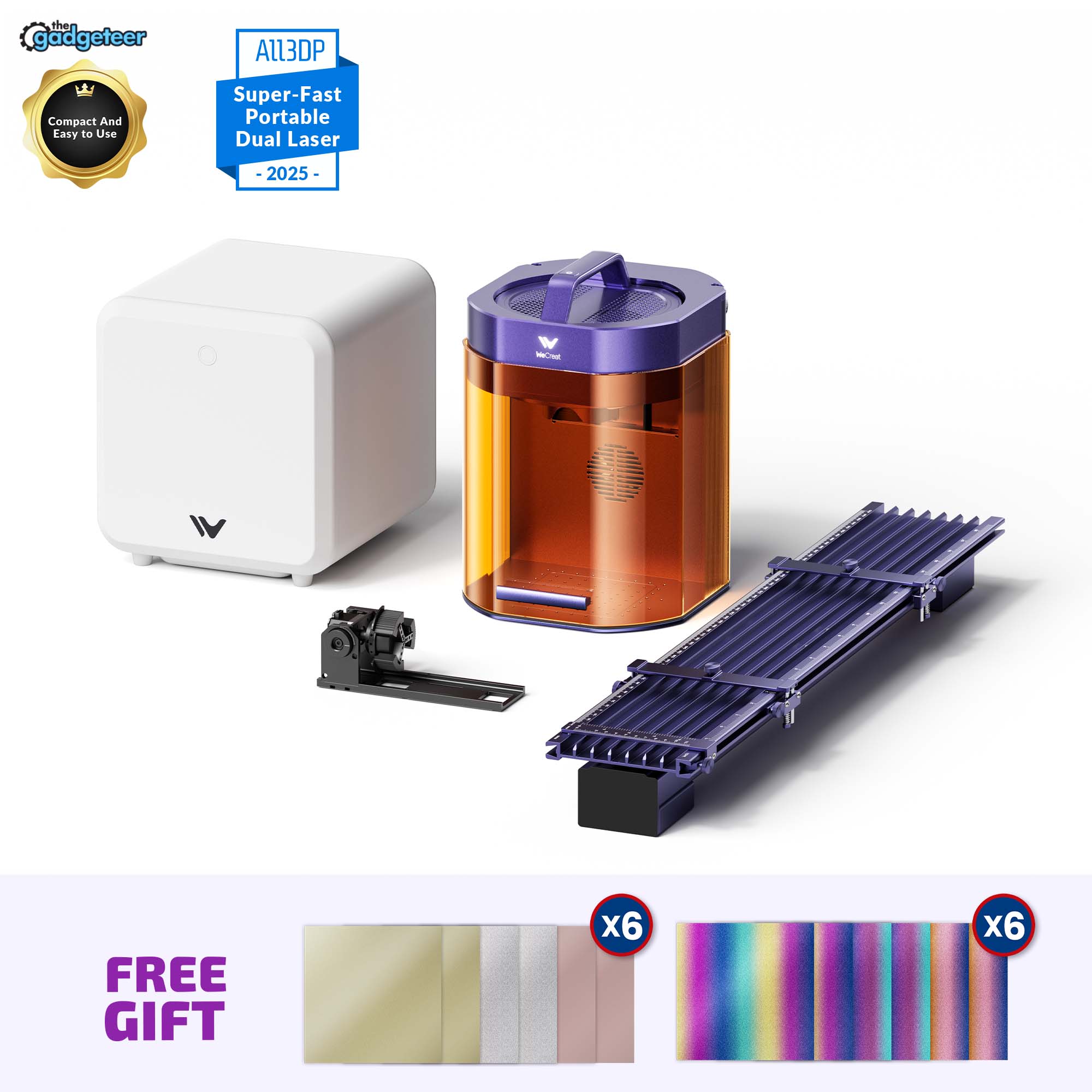WeCreat Lumos 3W IR & 10W Diode Portable Laser Engraver