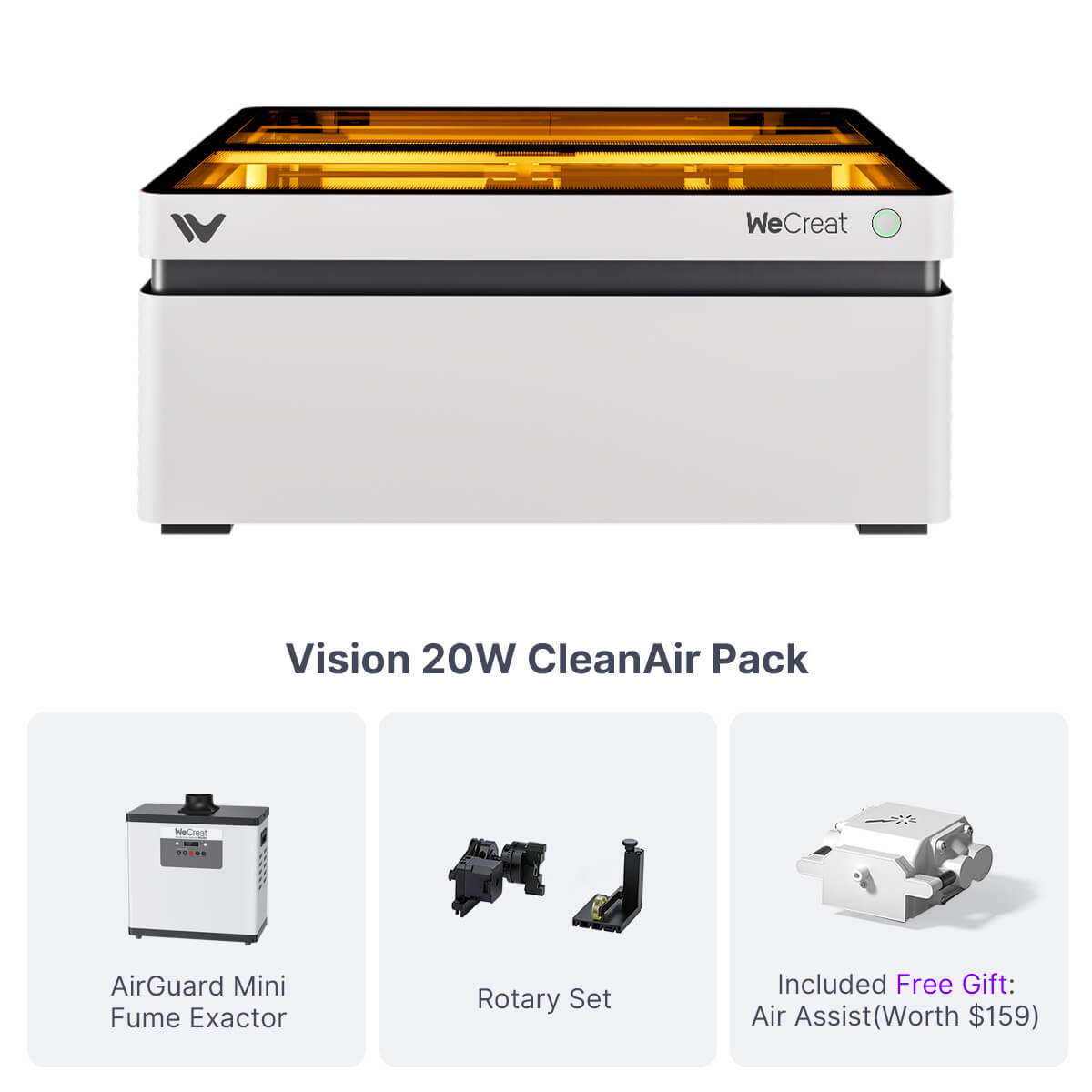 WeCreat Vision 20W Diode Laser Cutter Engraver