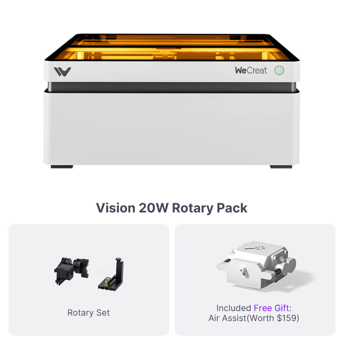 WeCreat Vision 20W Diode Laser Cutter Engraver