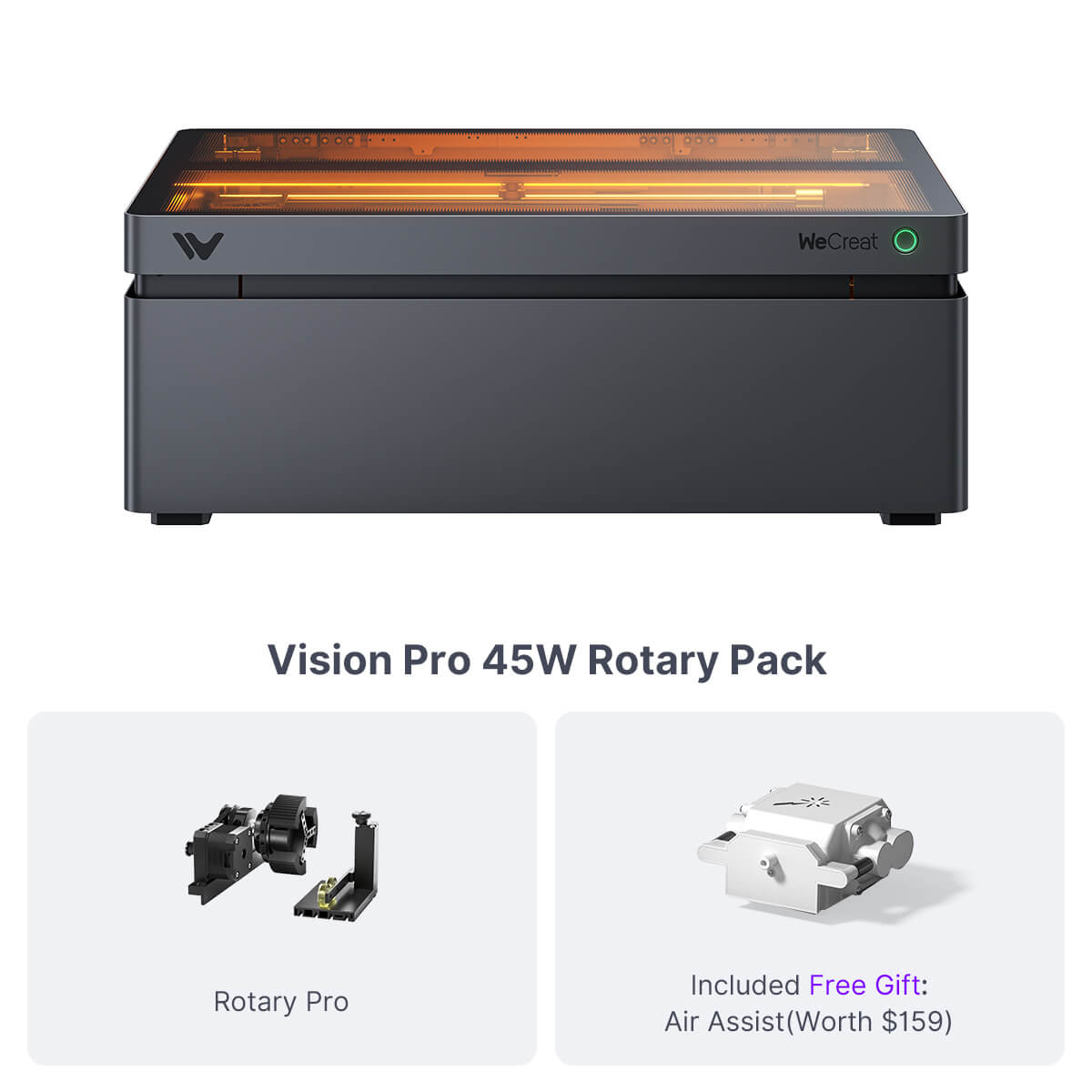 WeCreat Vision Pro 45W Diode Laser Cutter Engraver